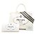 Prada Borsa Tote Small Canvas Canapa Logo Bianca Bianco - vista 7