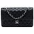 Chanel Black Medium Classic Caviar Double Flap Schwarz