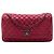 Chanel Red Large Quilted Iridescent Calfskin New Bubble Flap Rosso