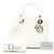Dior White Medium Patent Microcannage Lady Dior Weiß Roh - Ansicht 7