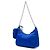 Borsa Satchel Prada Re Edition 2005 in Tessuto con Rifiniture in Saffiano Blu - vista 2