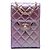 Portacellulare Chanel Purple CC Quilted Iridescent Lambskin con catena