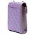 Portacellulare Chanel Purple CC Quilted Iridescent Lambskin con catena - vista 2