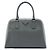 Prada Gray Saffiano Lux Pyramid Frame Handtasche Braun