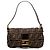 Borsa Baguette Fendi in tela Zucca marrone