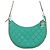 Borsa Hobo Chanel Small in pelle d'agnello matelassé verde con catena e gancio