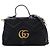 Borsa a mano Gucci Small GG Marmont in pelle di vitello matelassé nera