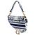 Borsa Saddle Dior in tela blu ricamata Around the World - vista 2