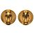 Chanel Gold CC vergoldete Emaille-Clip-Ohrringe - Ansicht 2