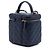 Vanity Case Chanel Blue CC trapuntato in pelle Caviar con manico e catena Blu navy - vista 2