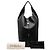 Autre Marque Saint Laurent Borsa Hobo Tanger Large in Pelle di Vitello Morbida Nera Nero - vista 7