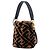 Borsa bucket Fendi Brown Mini Zucca Shearling Mon Tresor Marrone - vista 2