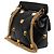 Borsa Satchel Valentino Roman Stud Media in Nappa Nera Nero - vista 6