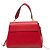 mala Valentino Red Medium em couro de bezerro grão VRing Vermelho - vista 2