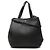 Céline Celine Small Folded Cabas Tote aus schwarzem genarbtem Kalbsleder