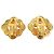 Orecchini a clip Chanel Gold CC Logo placcati oro con fiori D'oro - vista 2