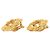 Orecchini a clip Chanel Gold CC Logo placcati oro con fiori D'oro - vista 4