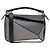 LOEWE Puzzle Satchel Medium aus tricolor Kalbsleder Grau Braun