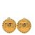 Orecchini a clip rotondi placcati oro Chanel Gold CC D'oro