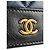 Portafoglio Gabrielle Wallet On Chain Chanel Blue Bicolor in pelle di vitello invecchiata - vista 6