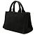 Prada Borsa Satchel Small Canvas Canapa Bijoux Nera Nero - vista 2