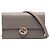 Cartera con cadena Gucci en piel de becerro Dollar gris con G entrelazadas