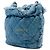 Borsa a secchiello Chanel Blue Small Quilted Denim Mood con catena - vista 2