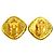 Orecchini a clip Chanel Gold CC placcati oro rhombus D'oro - vista 2