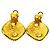 Orecchini a clip Chanel Gold CC placcati oro rhombus D'oro - vista 5