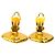Orecchini a clip Chanel Gold CC placcati oro rhombus D'oro - vista 6