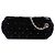 Clutch da polso Chanel in velluto trapuntato nero CC con cristalli