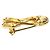 Spilla trapuntata Chanel Gold CC placcata oro D'oro - vista 5