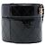 Chanel CC gesteppte runde Vanity Clutch aus schwarzem Lackleder mit Kette - Ansicht 2
