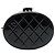 Chanel CC gesteppte runde Vanity Clutch aus schwarzem Lackleder mit Kette - Ansicht 3