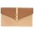 Clutch a Busta Chameleon Fendi in pelle bicolore beige