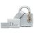 Dior Silver Mini Metallic Calfskin Cannage Supple Lady Dior Argento - vista 7