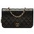Chanel Black Small CC Quilted Lambskin Full Single Flap Nero