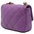 Chanel Mini Quilted Lambskin Lacquered Chain Flap Púrpura - vista 2