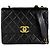 Chanel Black XL CC Quilted Lambskin Square Single Flap