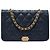 Chanel Blue Quilted Caviar Boy Wallet on Chain Blu scuro