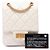 Chanel White Mini Quilted Aged Calfskin 2.55 Reissue North South Flap - vista 7