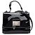 Dolce & Gabbana Schultertasche aus schwarzem Lackleder