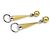 Hermès Hermes Epure Equestre PM Ohrringe Silber Golden - Ansicht 4