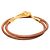 Hermès Pulsera de Amuletos Hermes Jumbo Gold Brown Leather Castaño - vista 3