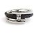 Ring Hermès Anello Band Tourni Tresse Hermes Nero Argento