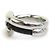 Ring Hermès Anello Band Tourni Tresse Hermes Nero Argento - vista 2