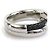 Ring Hermès Anello Band Tourni Tresse Hermes Nero Argento - vista 4