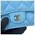 Chanel Tri-fold Geldbörse aus blauem genarbtem Kalbsleder Hellblau - Ansicht 13