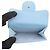 Chanel Tri-fold Geldbörse aus blauem genarbtem Kalbsleder Hellblau - Ansicht 6