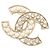 Chanel Faux Pearl and Rhinestone Brooch Golden